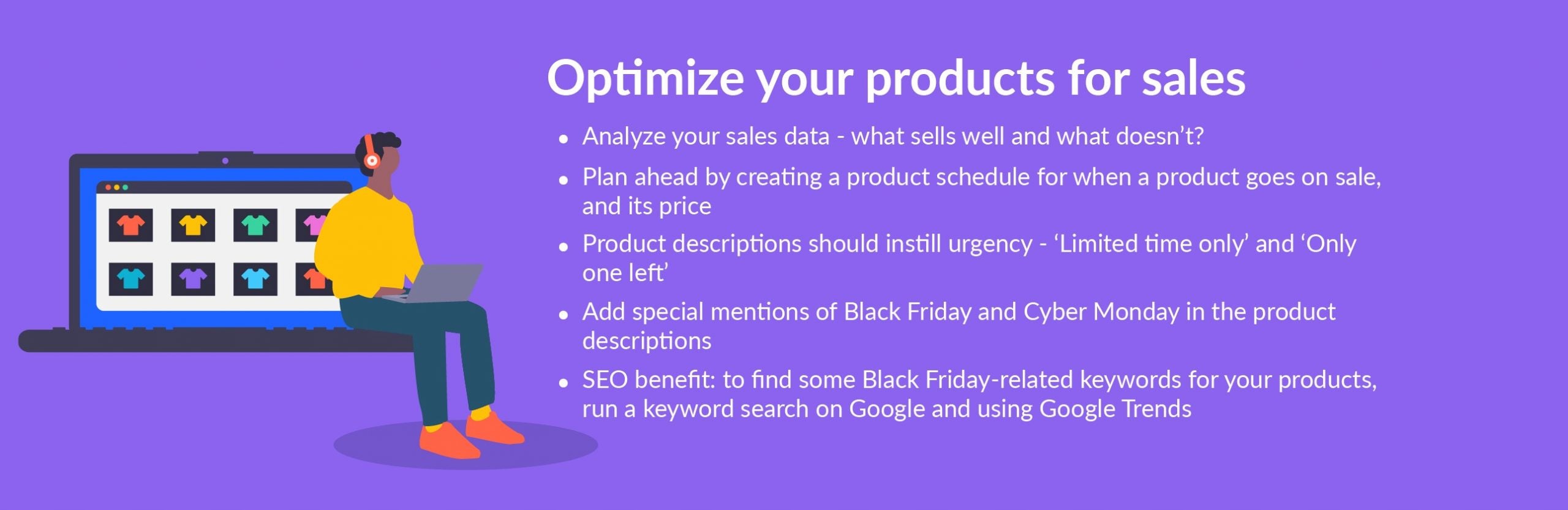 black friday tip optimize products