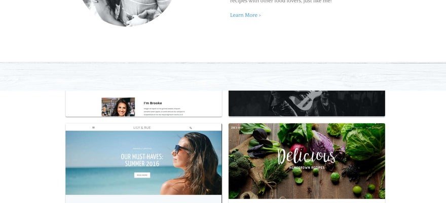 Example of Weebly blog template
