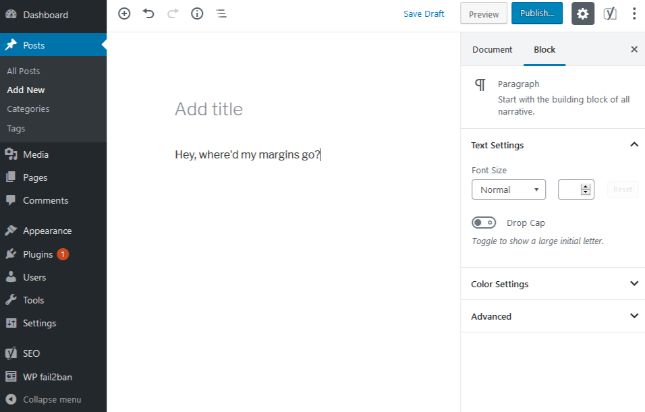 WordPress editor