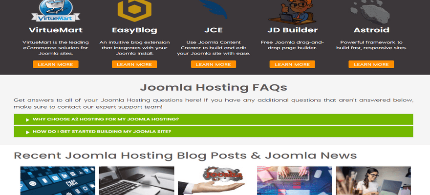 a2 hosting joomla specific extras