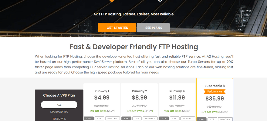 affordable ftp a2 hosting vps plans