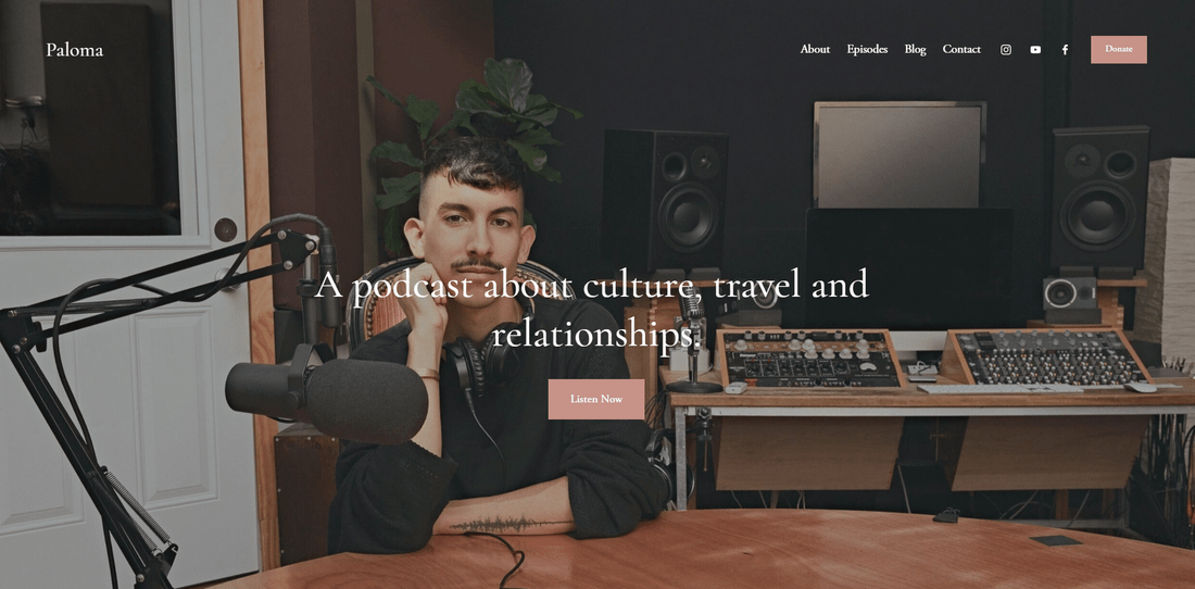 best squarespace template for blogs and podcasts paloma