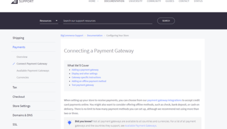 bigcommerce payment support