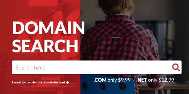 domain name search bar