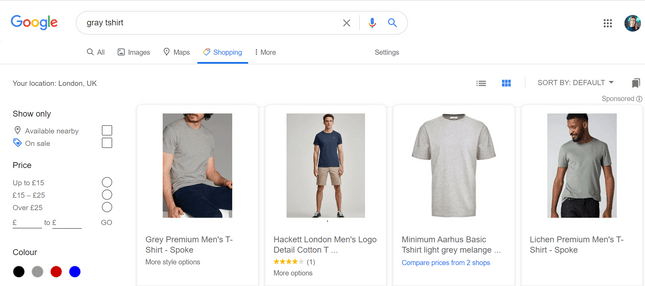 Amazon alternatives: Google Shopping