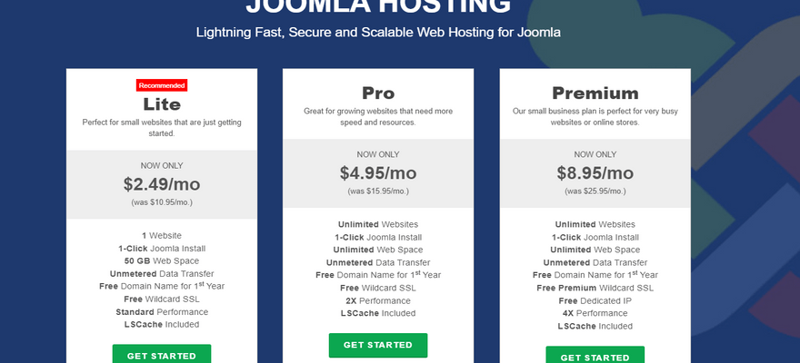 greengeeks joomla hosting plans