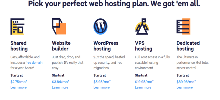 hostgator joomla hosting types