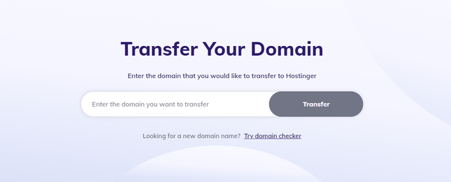 hostinger transfer domain