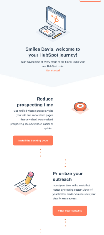 Hubspot Welcome Email Example