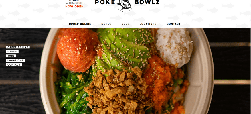 Poke Bowls Homepage