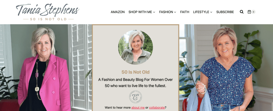 50 is Not Old fashion blog
