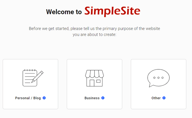 simplesite website setup