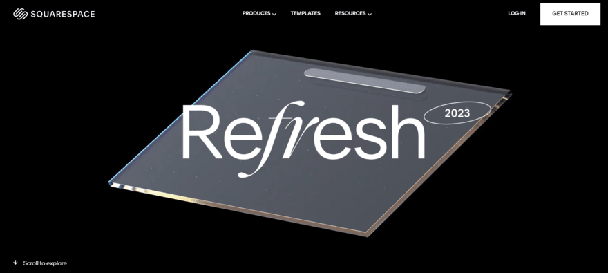 Squarespace Refresh 2023 interactive page