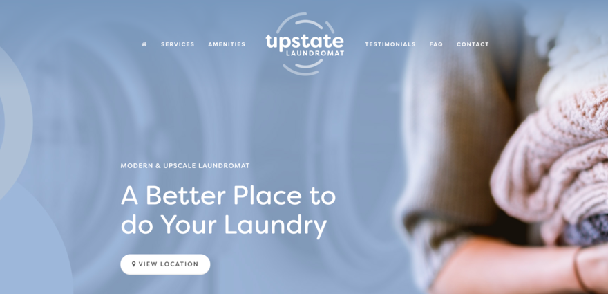 Upstate Laundromat website homepage
