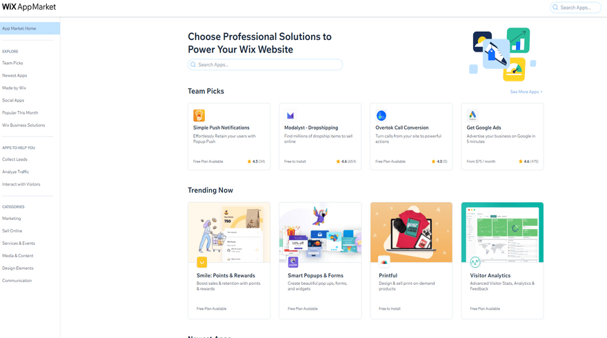 Wix App Market