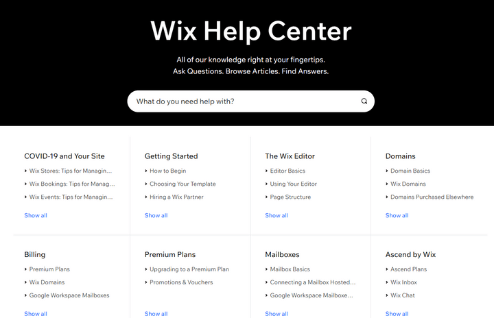 wix ecommerce review help center