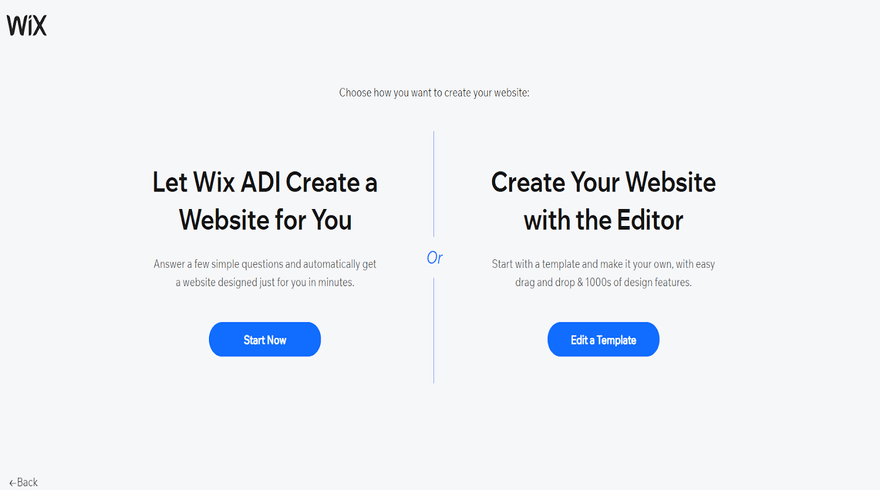 Wix editor or ADI