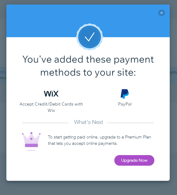 wix payments and paypal