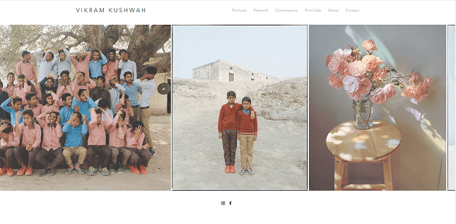 Vikram Kushwah's Wix photography site