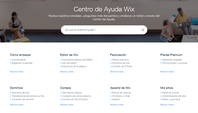 wix tienda online centro de ayuda