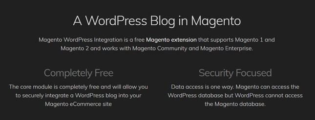 wordpress magento integration tool