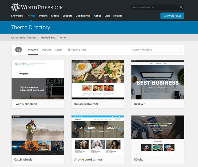 wordpress theme directory